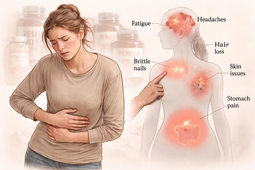 Vérző íny, fáradtság, hajhullás és más vitaminhiányt jelző tünetek képe