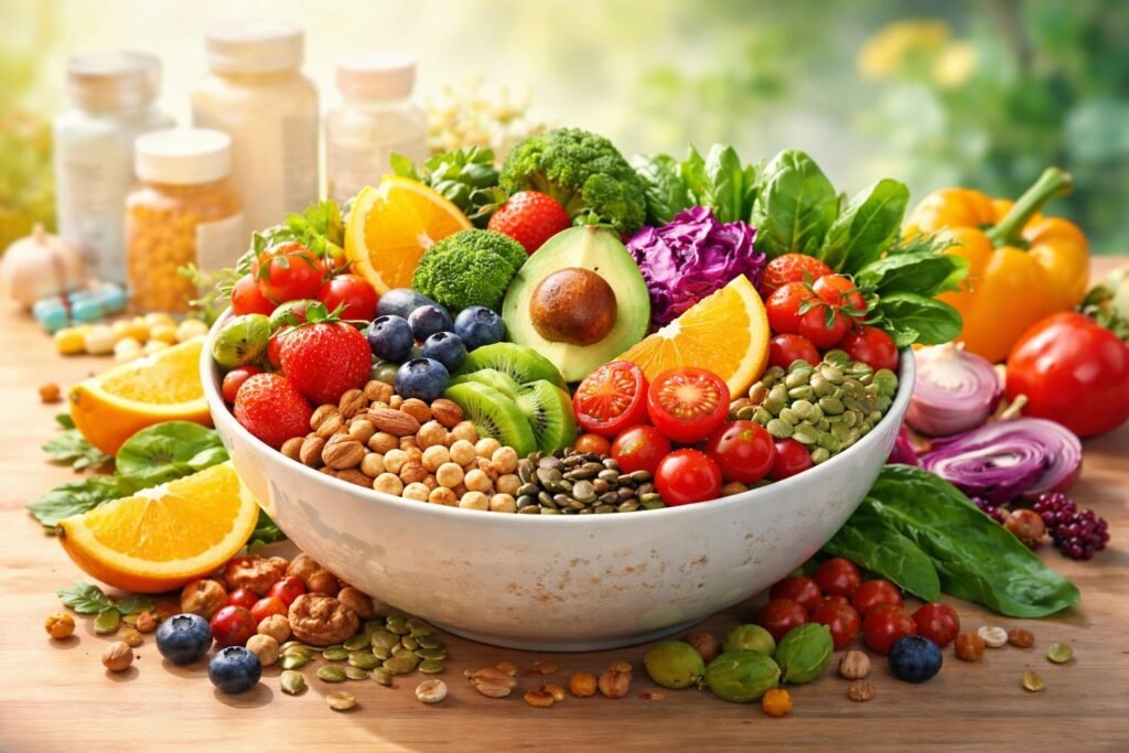 Vitaminforrások gazdag választéka természetes és táplálékkiegészítőkben