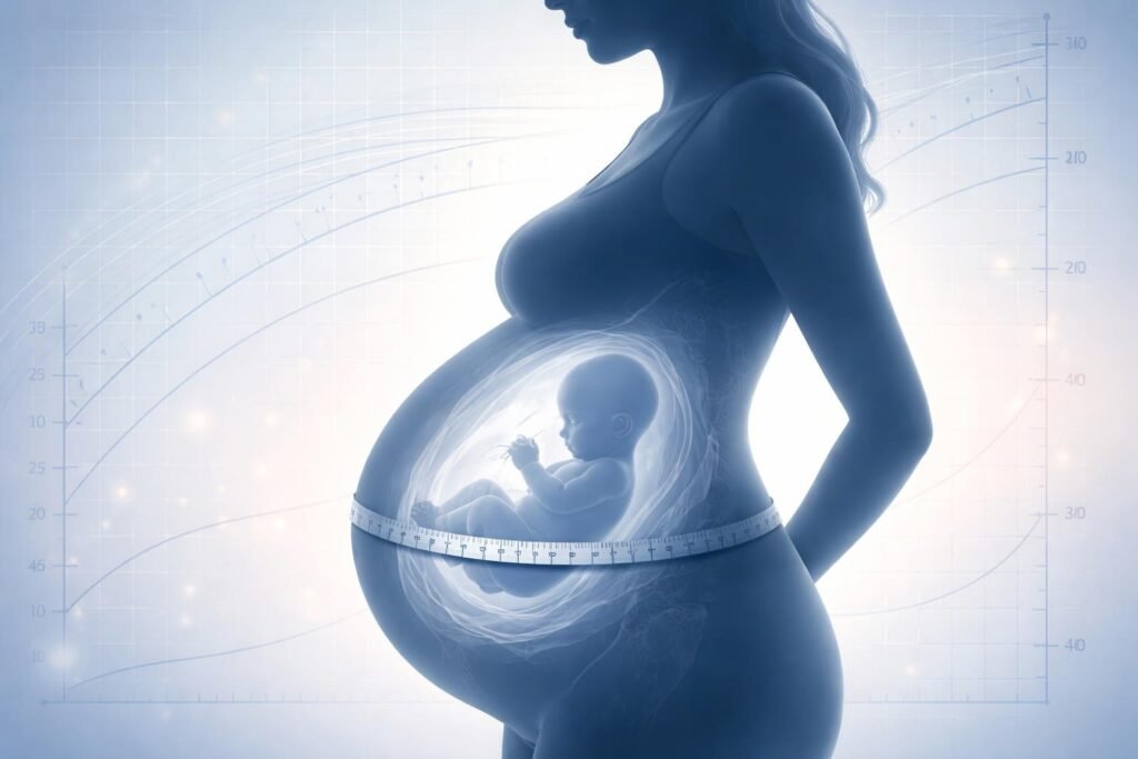 A kismama haskörfogata mérve a magzat fejlődésének egyensúlyát mutatja.