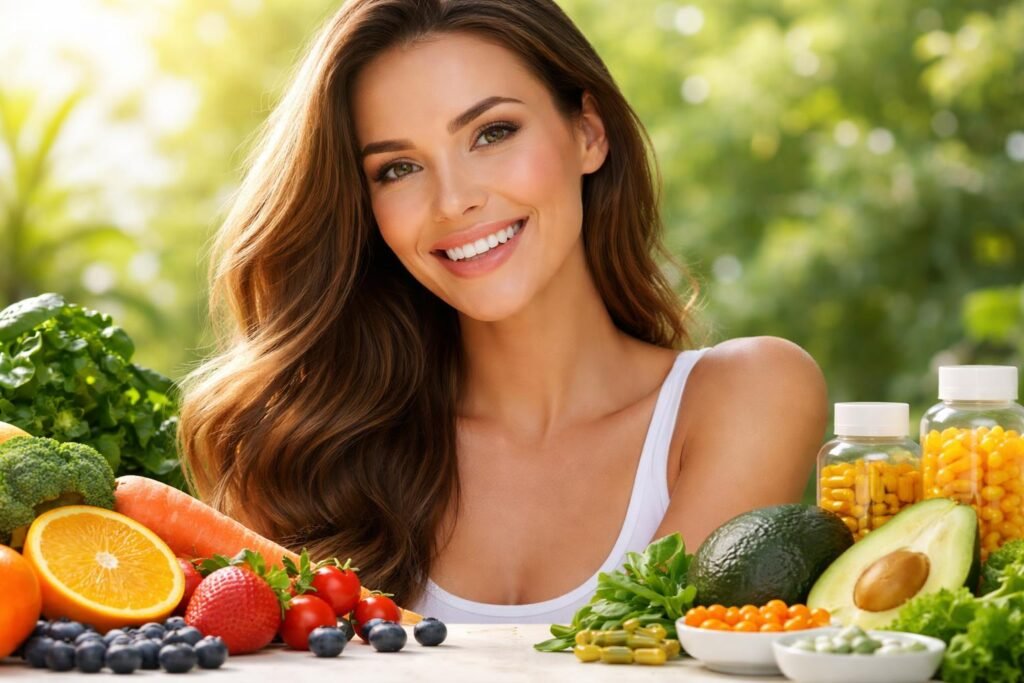 Szépségvitaminok támogatják a bőr ragyogását és a haj erősségét.