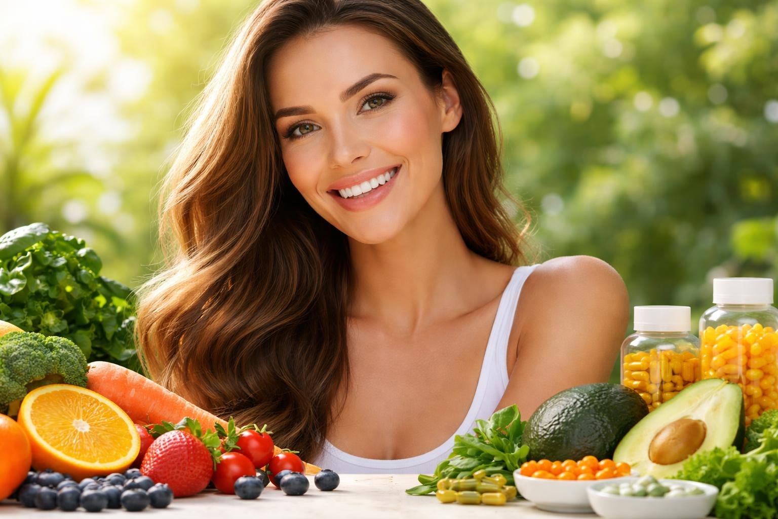 Szépségvitaminok támogatják a bőr ragyogását és a haj erősségét.