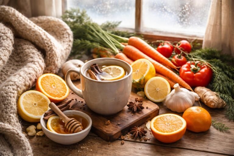 Téli vitaminpótlás fontossága a szervezet egészségéért, megelőzve a fáradtságot és a kimerülést.