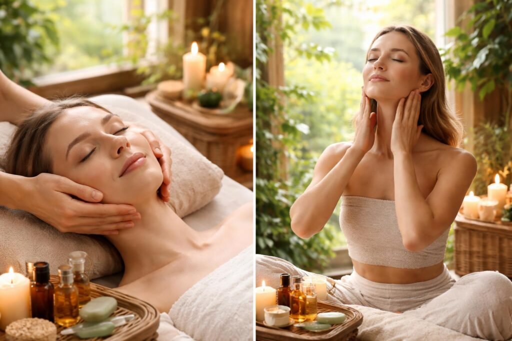 Természetes arcfiatalító módszerek, mint masszázs, arctorna és otthoni praktikák