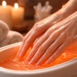 Paraffinos kézápolás a bőr regenerálására és hidratálására, relaxáló kezelés.