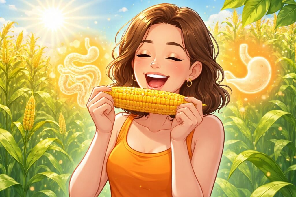 Házias főtt kukorica nyári partyban, egészséget támogató csillagokkal.