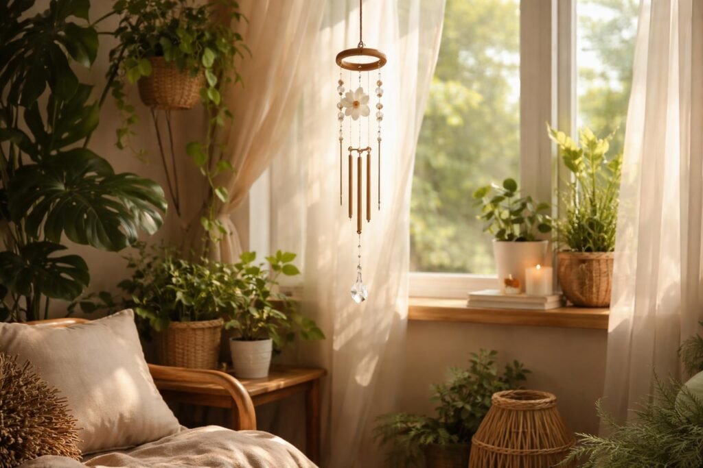 Szélcsengő akasztási lehetőségek a harmónia érdekében otthonban